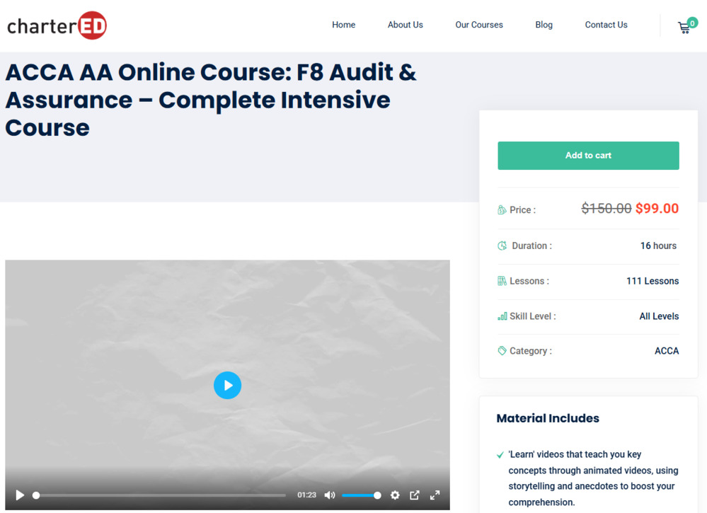 charterED AA course online for students